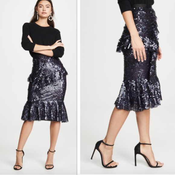Needle & Thread Dresses & Skirts - NWT Needle & Thread Scarlett Sequin Midi Skirt